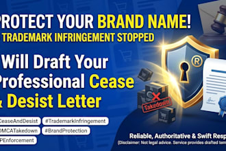 draft your cease and desist letter for trademark infringement
