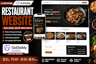 catering website restaurant website godaddy, food business website design