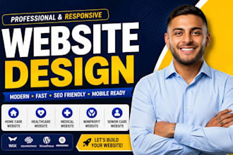 design home care website, caregiver website, health website, medical website
