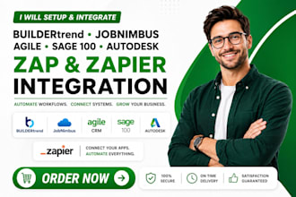 setup buildertrend  jobnimbus agile sage 100 autodesk  zap,zapier integration