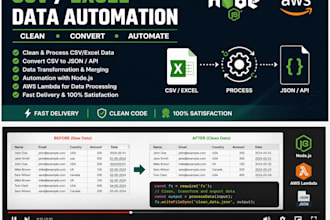 clean, process and automate your CSV or excel data