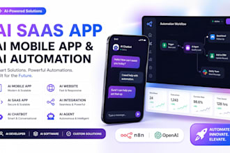 develop ai mobile app ai saas development, n8n ai automation, ai software ai app