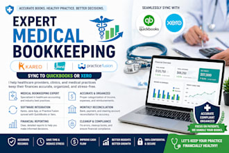 do medical bookkeeping using kareo jane or practice fusion in qb xero