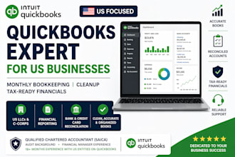 do monthly quickbooks bookkeeping for US llcs and c corps
