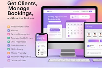 build a website with booking system and automation for clients