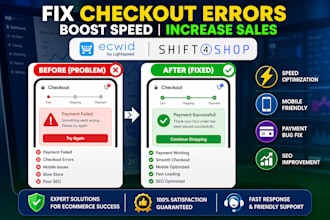 fix ecwid shift4shop payment bugs checkout failure mobile issues slow store