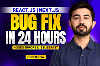 fix react bugs, hooks errors and issues fast