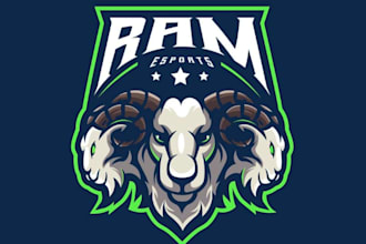 create outstanding ram skull mascot logo with express delivery