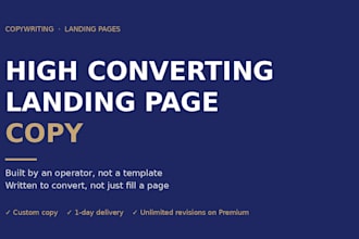 write high converting website landing page copy that sells