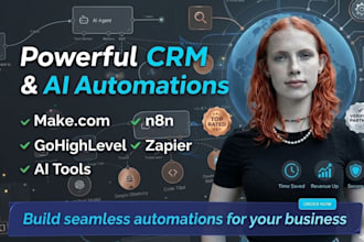 develop ai CRM automation n8n workflow n8n ai agent zapier monday com