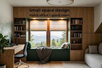 design a functional small room layout to maximize space and flow