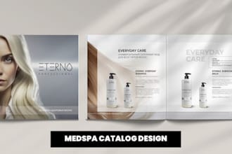 design aesthetic medspa skincare cosmetic product catalog lookbook product menu