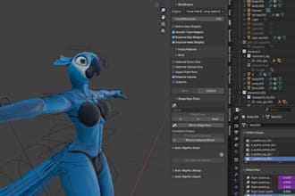 create 3d character modeling for game character, stylized and anime model
