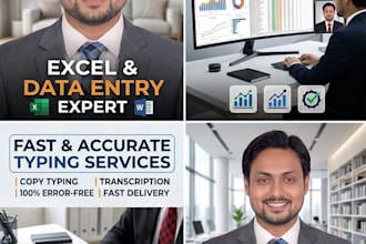 do ms excel work typing and IT support professionally