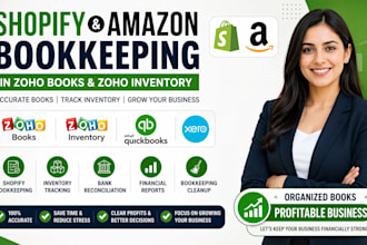 do ecommerce bookkeeping for shopify amazon quick books xero zoho