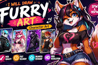 make your furry, fursona in nsfw or sfw