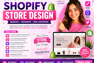 do shopify store design, shopify redesign, dropshipping shopify store