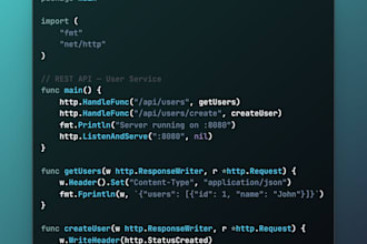 build a rest API or backend service in go or python