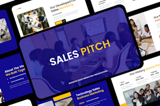 design quick fast canva presentation ppt template google slide pitch deck slides