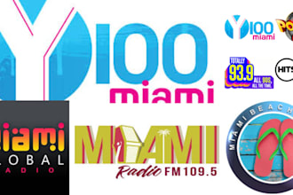 get your song or ads played on y100 miami radio and promote viral