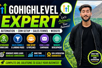 do gohighlevel automation, CRM setup, sales funnel, website