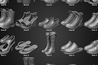 design 3d shoe modelling 3d footwear modelling 3d shoe design