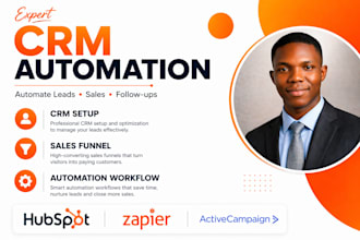 setup hubspot CRM activecampaign email automation zapier