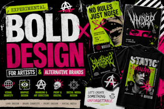 design bold visuals for artists and underground brands