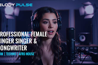 produce melodic techno, afro and tech house, techno edm female singer songwriter