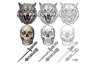 create detailed line art and printable coloring pages