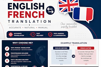 translate english to french and french to english professionally
