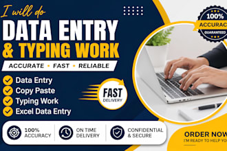 do fast and accurate data entry,copy paste and typing work