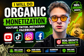 help you grow and monetize youtube tiktok instagram and facebook organically
