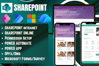 build sharepoint intranet portal, microsoft 365, power automate, spfx, powerapps