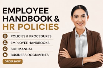 write a UK employee handbook, HR manual, and company policies