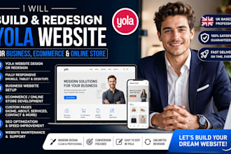build and redesign yola website for business, ecommerce and online store