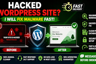 remove malware and fix hacked wordpress website fast