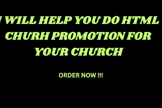 be your html church promoter to ensure good gatherings