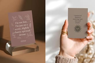 design custom personalized affirmation cards motivational card etsy shop cards