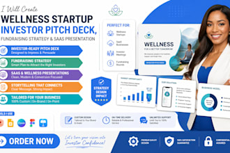 create wellness startup investor fundraising strategy saas pitch deck design ppt