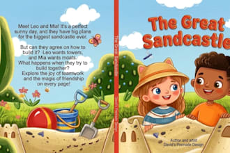 children storybook cover, storybook art and cover, children book typesetting