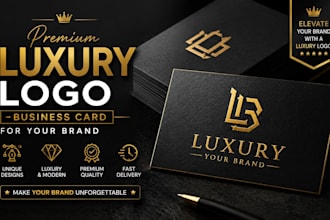 design a professional luxury logo for your business brand