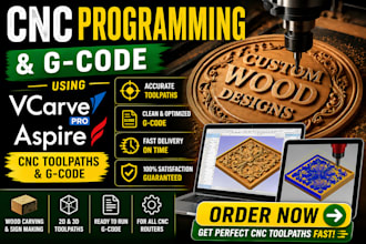 do cnc programming and g code using vcarve pro aspire and cnc software