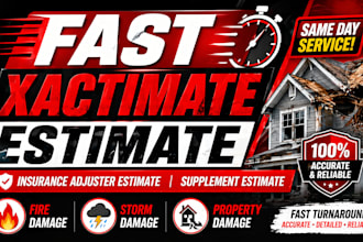 fast same day xactimate estimate for insurance claims