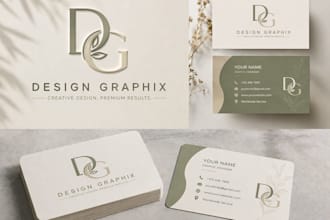 design modern luxury logo and business card