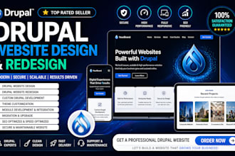 develop drupal website design and redesign drupal website