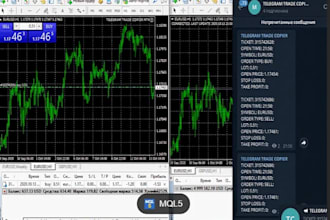 create mt4 or mt5 forex trade copier, telegram trade copier, signal copier bot