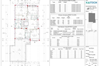 architectural drawing, takeoff specific material, expert plan review, floor plan