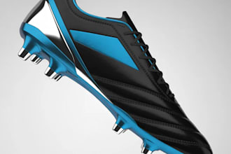 create photoreal 3d sport product configurator and 3d football cleat rendering