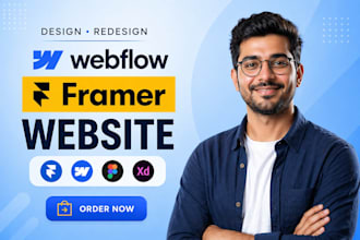 design or develop framer or webflow website, figma to framer as framer developer